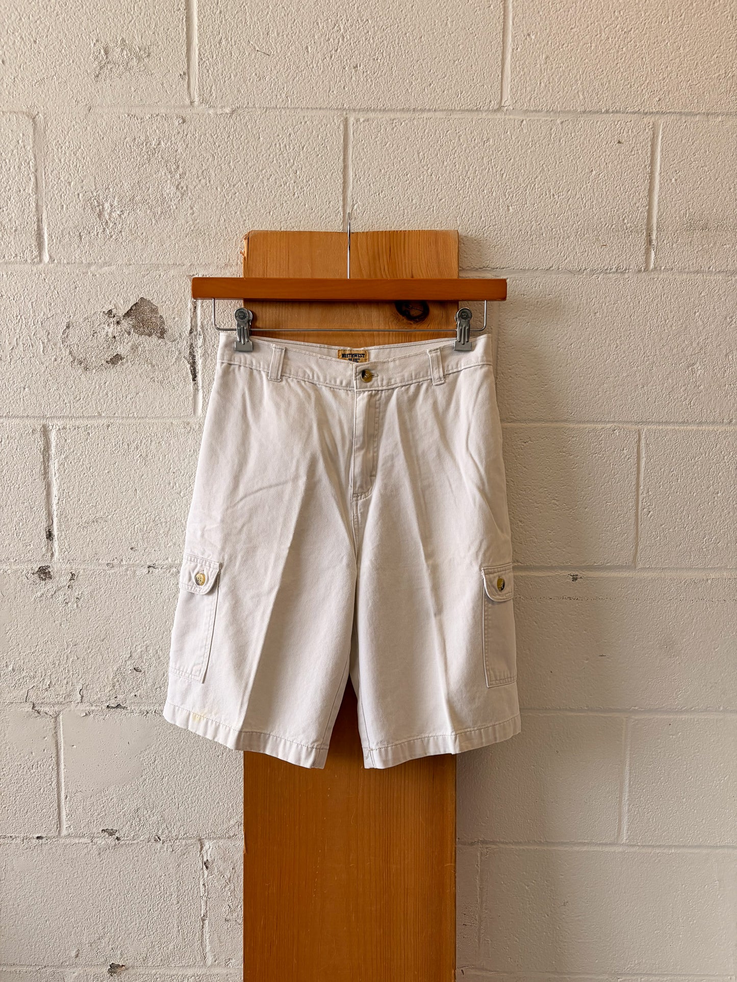 Vtg White Northwest Blue Shorts : 16