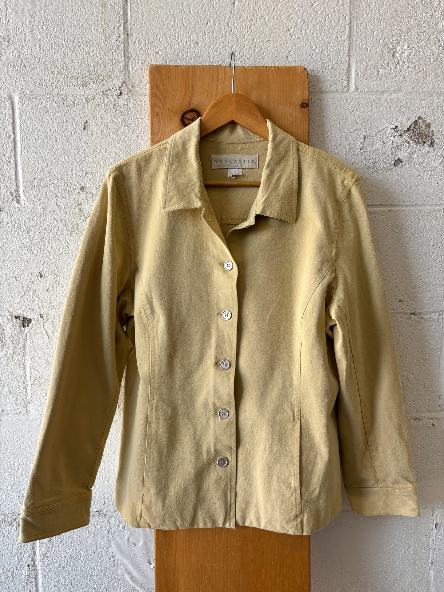 Butter Yellow Fitted Jacket : 16