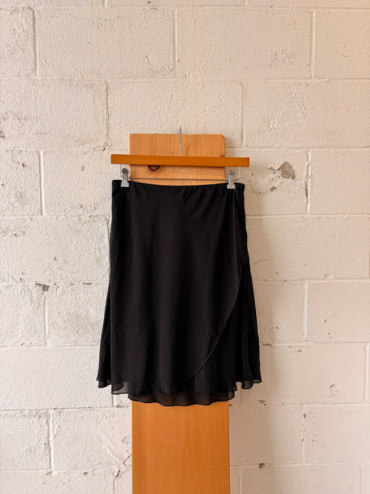 Vtg Black Skirt : XL