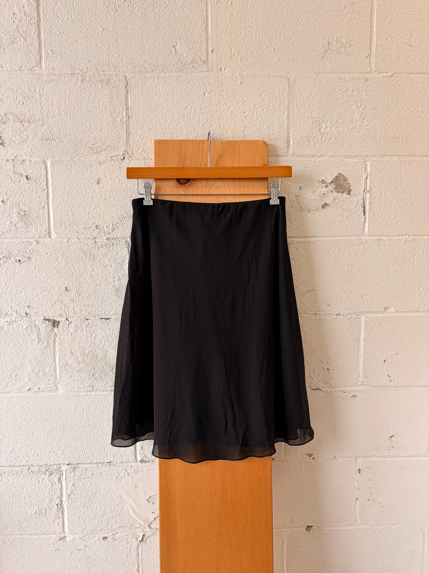 Vtg Black Skirt : XL