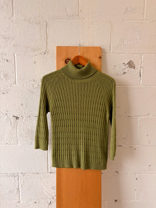 Green Knit Turtleneck : XL