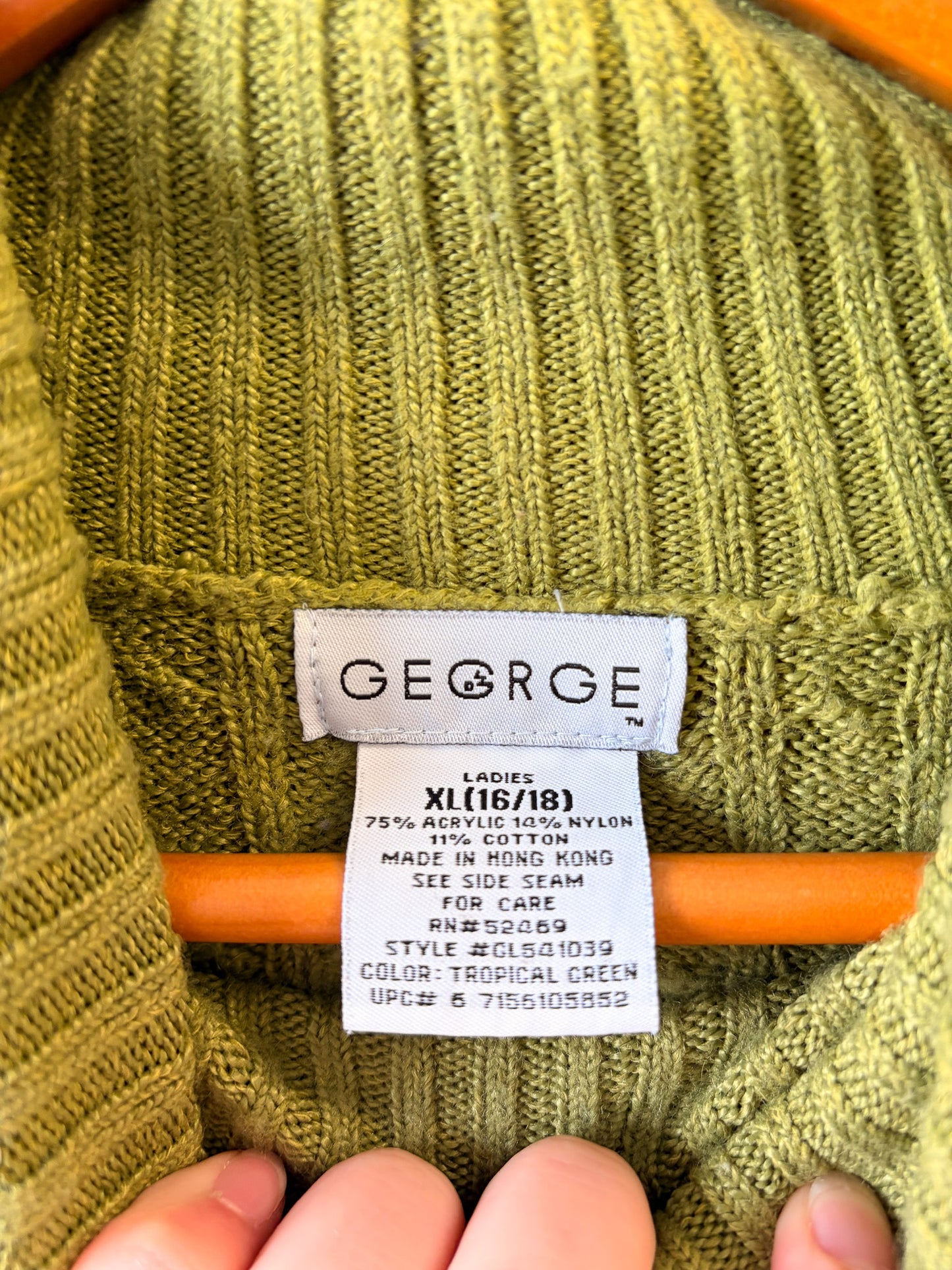 Green Knit Turtleneck : XL