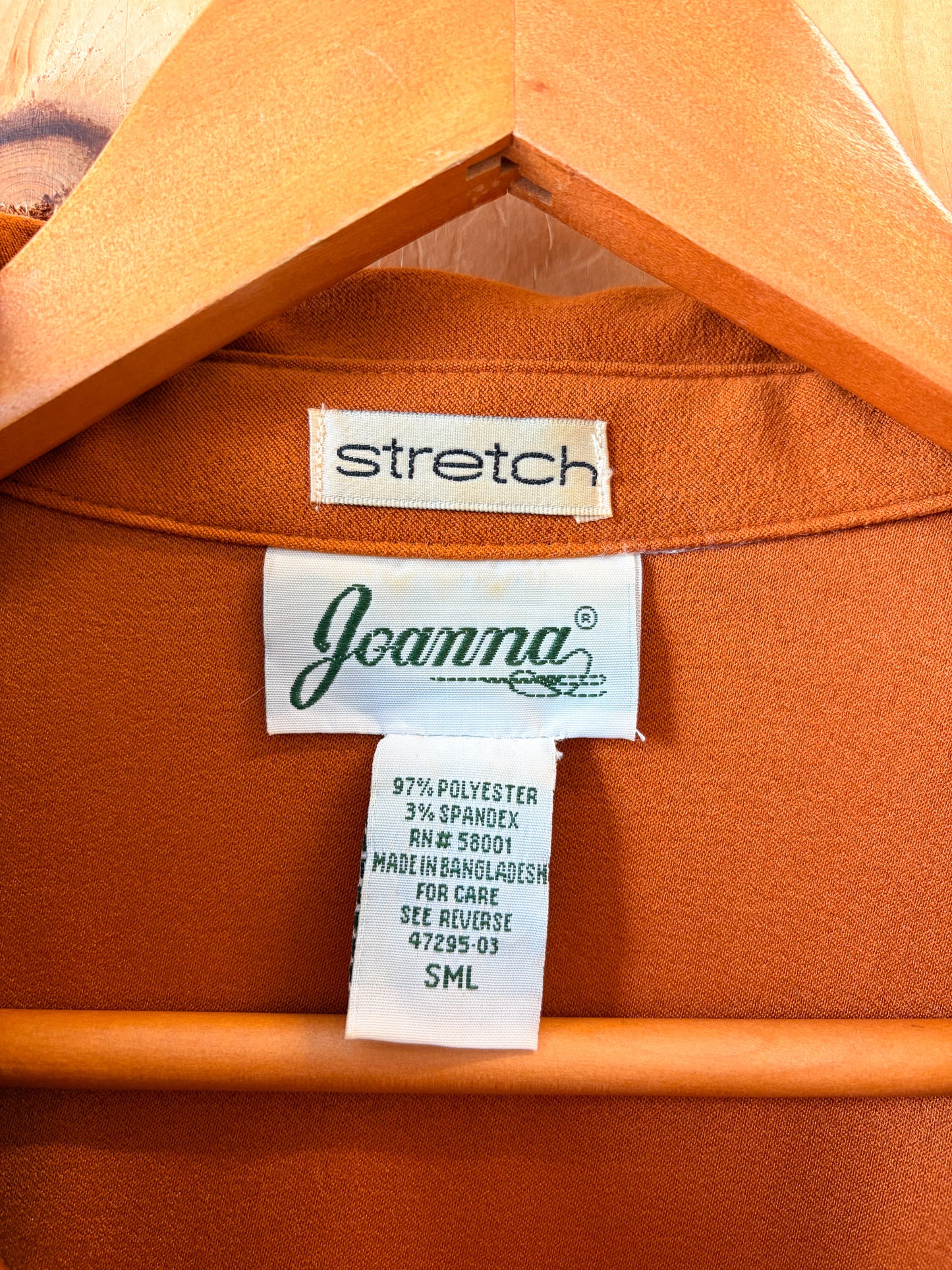 Long Orange Button Down : SML