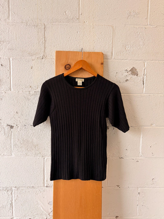 Banana Republic Ribbed Short Sleeve Sweater : S