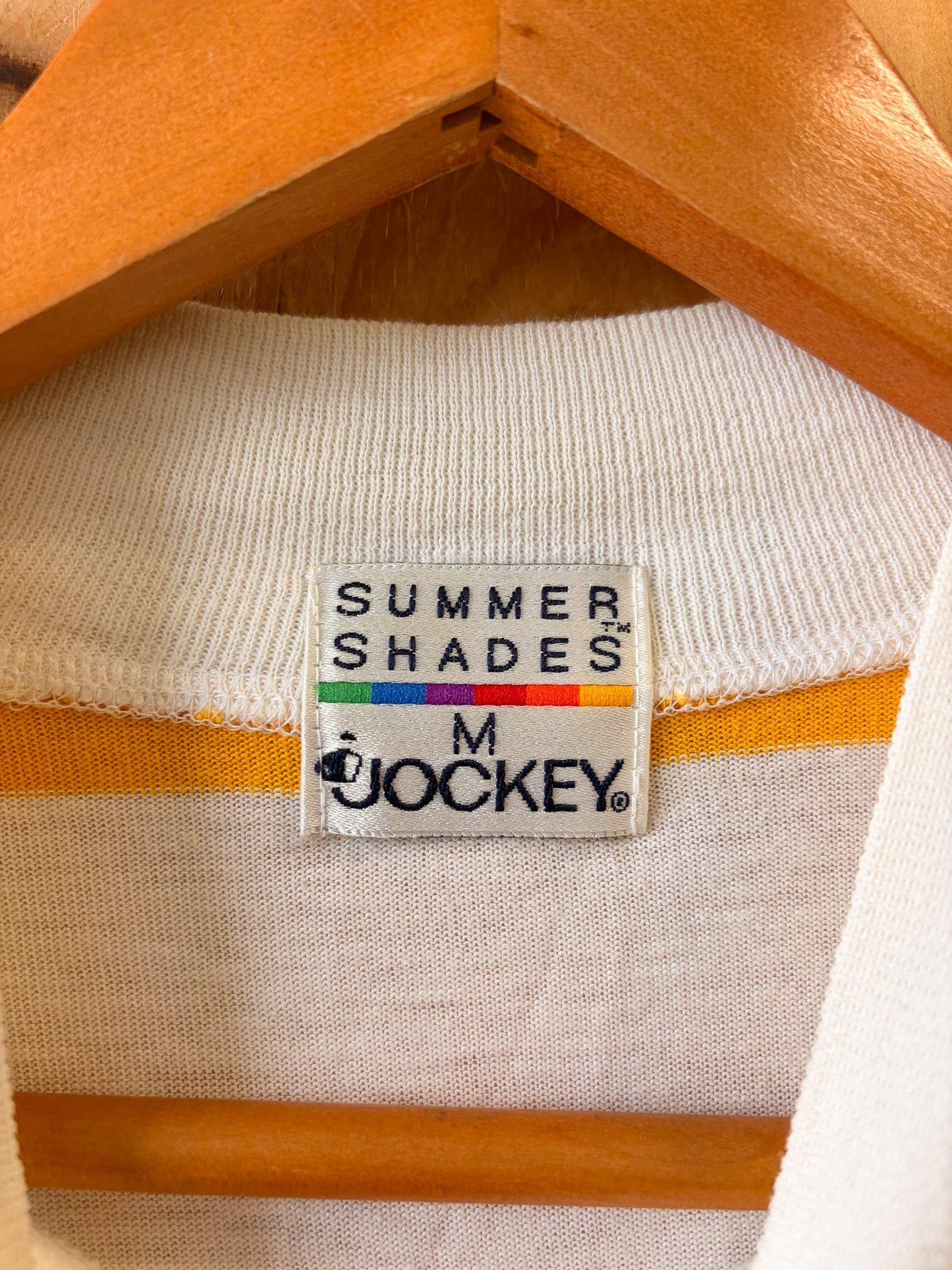 Vtg Striped Mock Neck : M