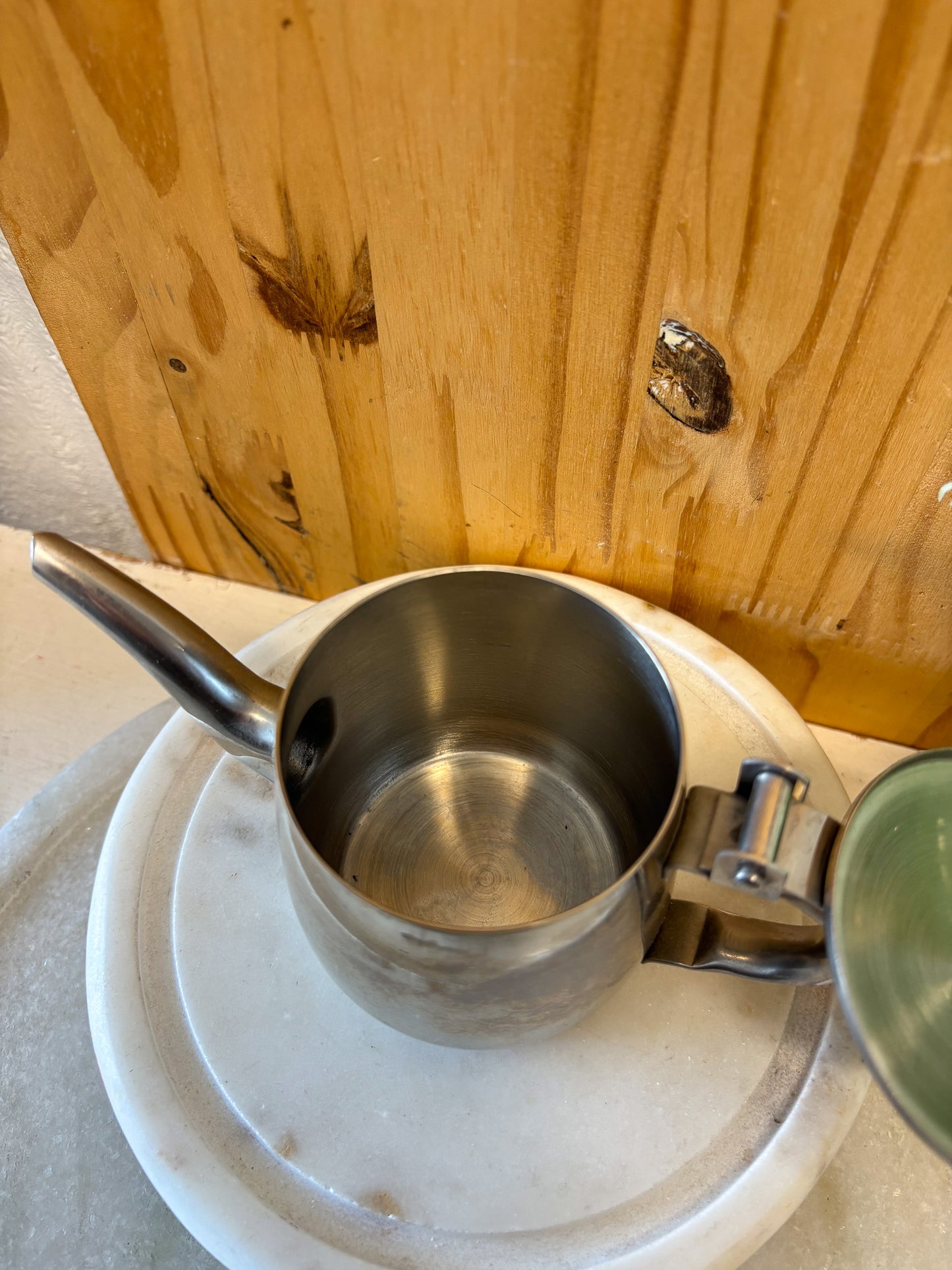 Vtg Mini Stainless Kettle