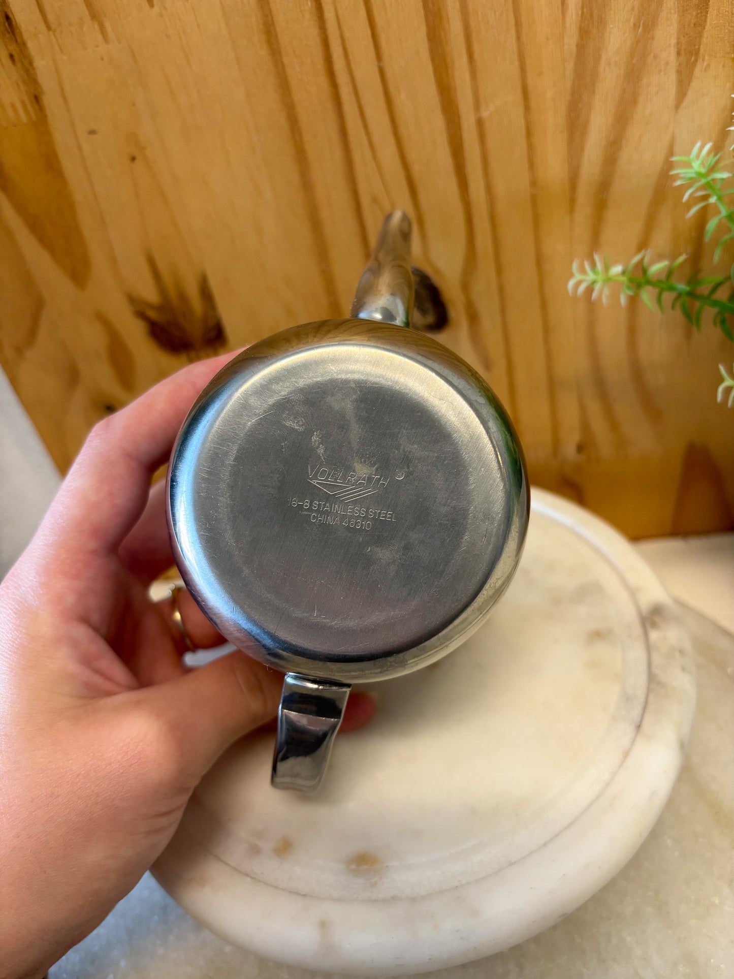 Vtg Mini Stainless Kettle