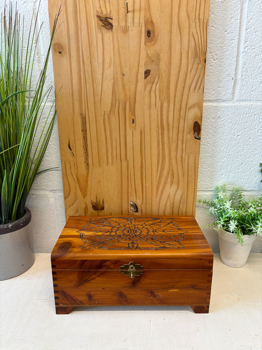 Floral Wooden Jewelry Box (Local Pick Up Only)
