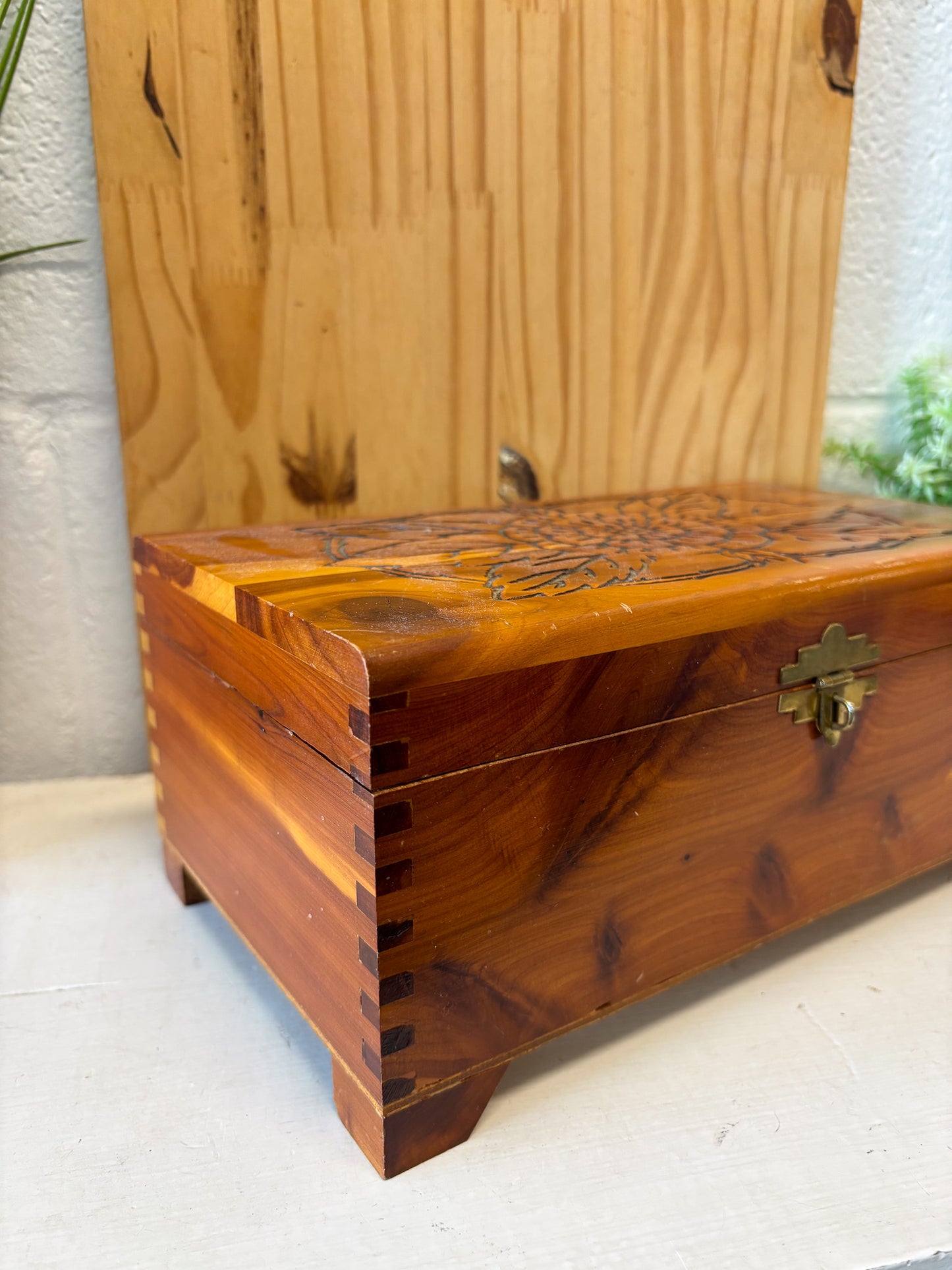 Floral Wooden Jewelry Box (Local Pick Up Only)