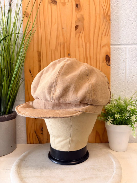 Soft Khaki Newsboy Cap : L/XL