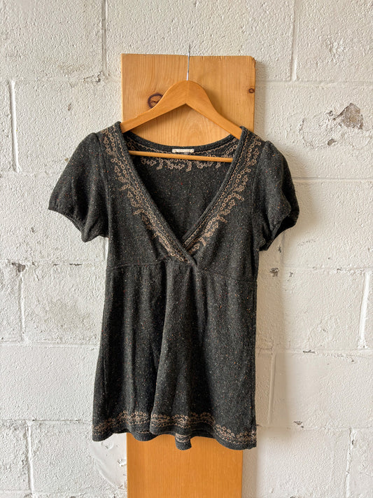 Speckled Knit Tee : S/M
