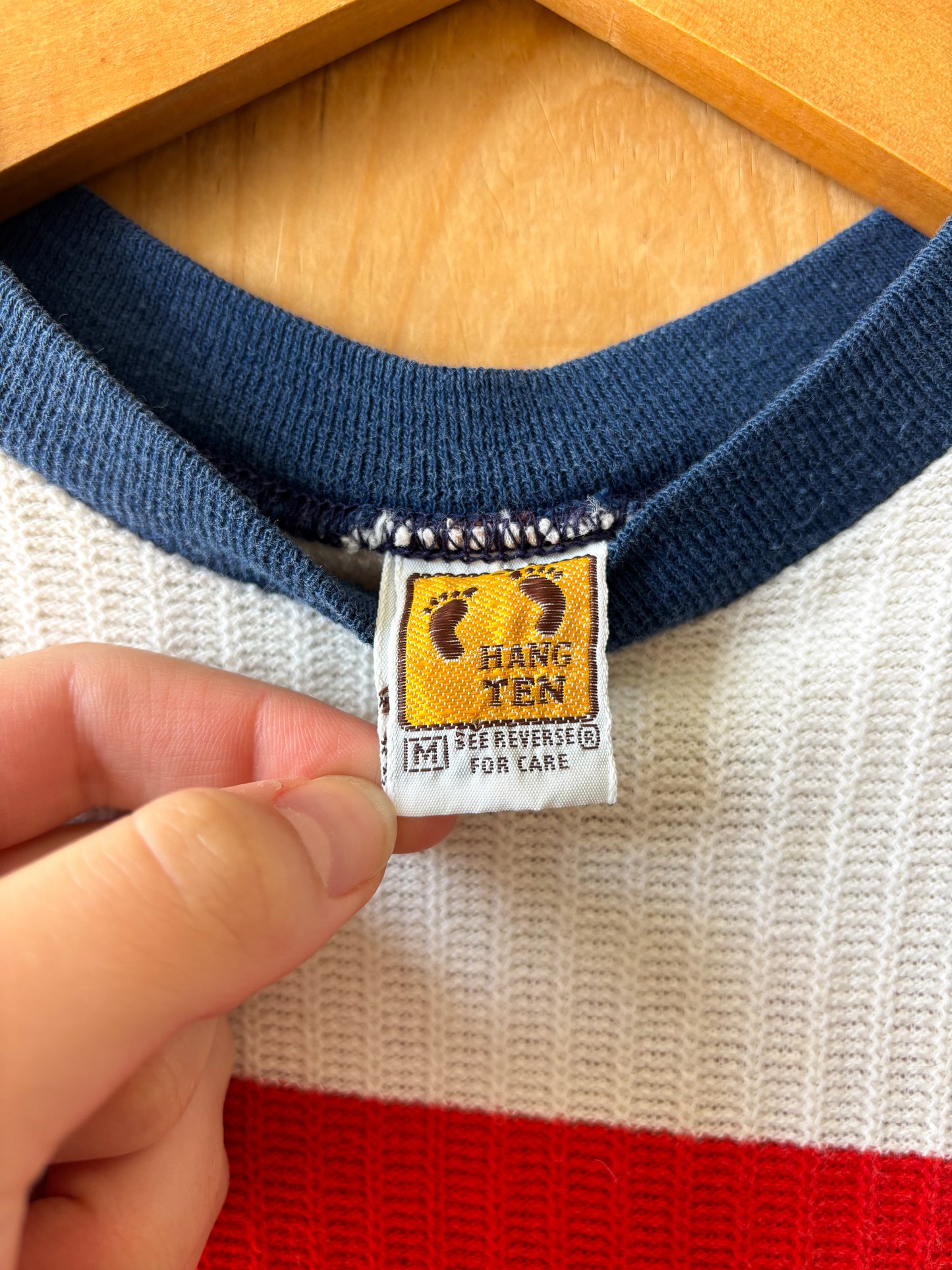 Vtg Hang Ten Knit Tee : M