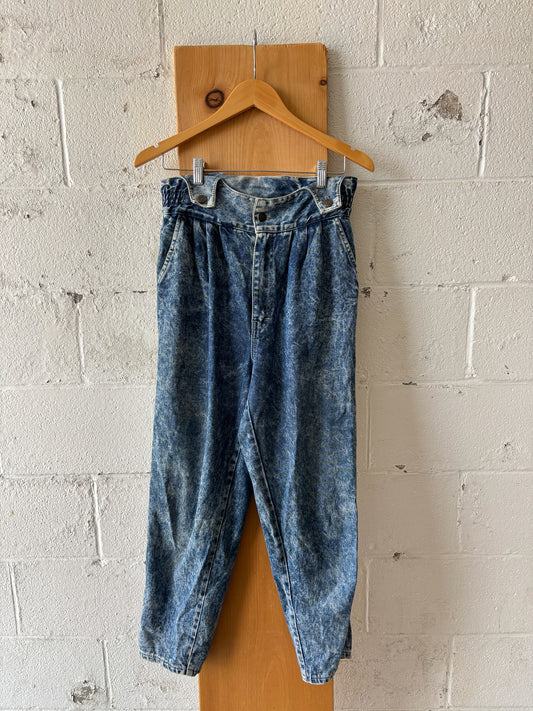 Vtg Acid Wash Jeans : 30” W