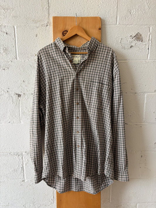 Vtg Plaid Eddie Button Up : Tall XL
