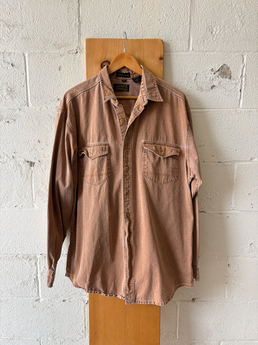 Vtg Elkhorn Twill Eddie Bauer Button Up : Tall XL