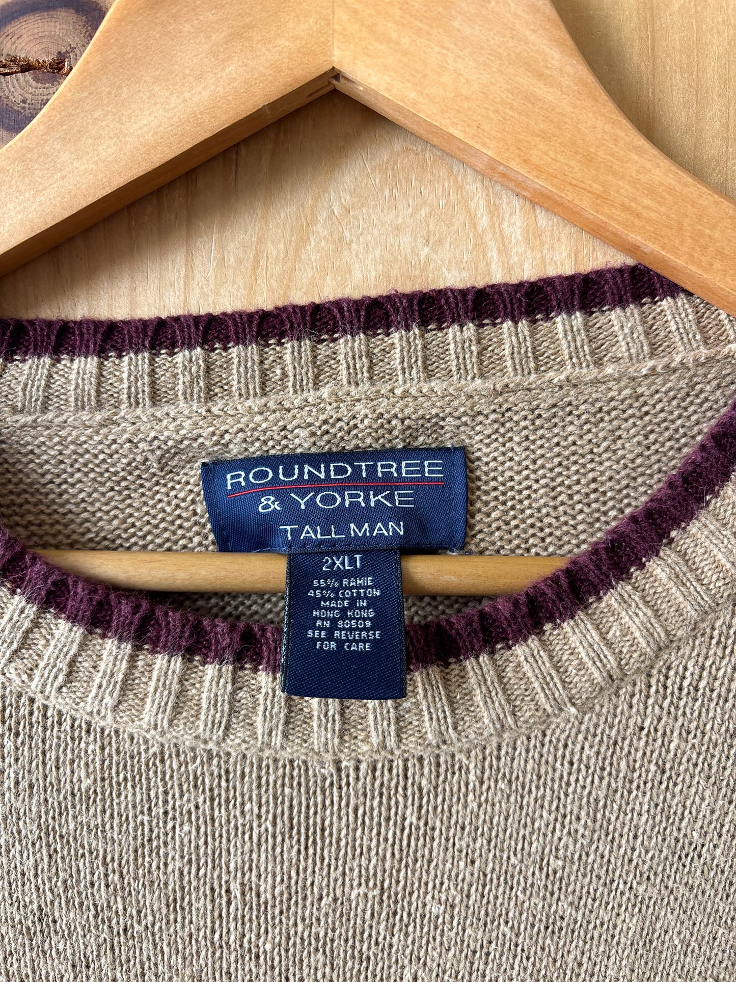 Vtg Rountree & York Sweater : Tall 2XL