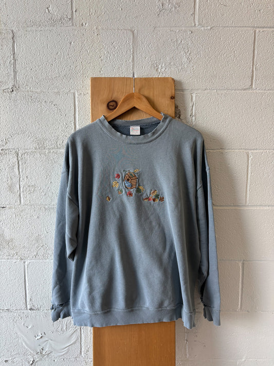 Vtg Distressed Birdhouse Crewneck : XL