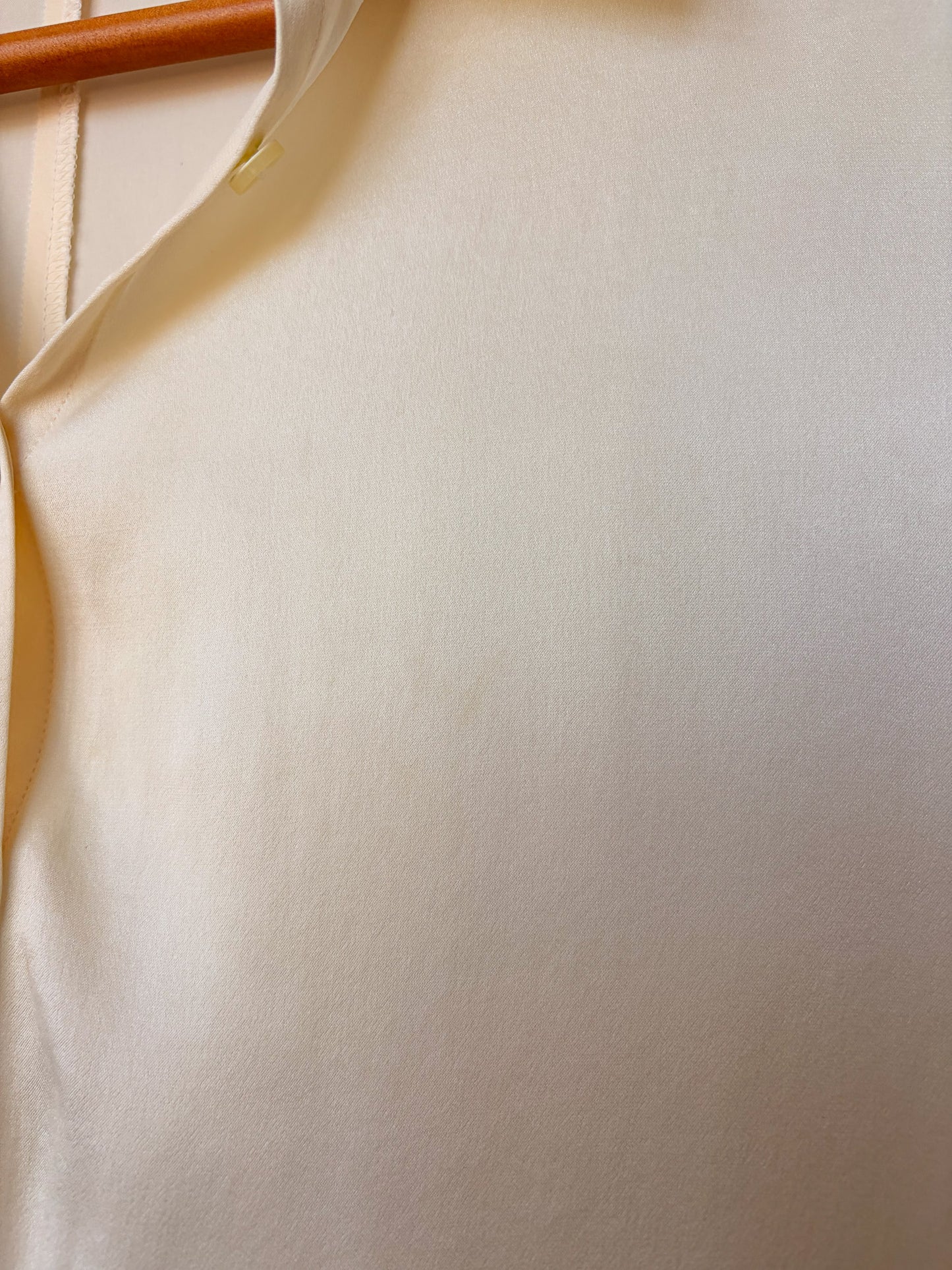 Beige Button Up Blouse : M