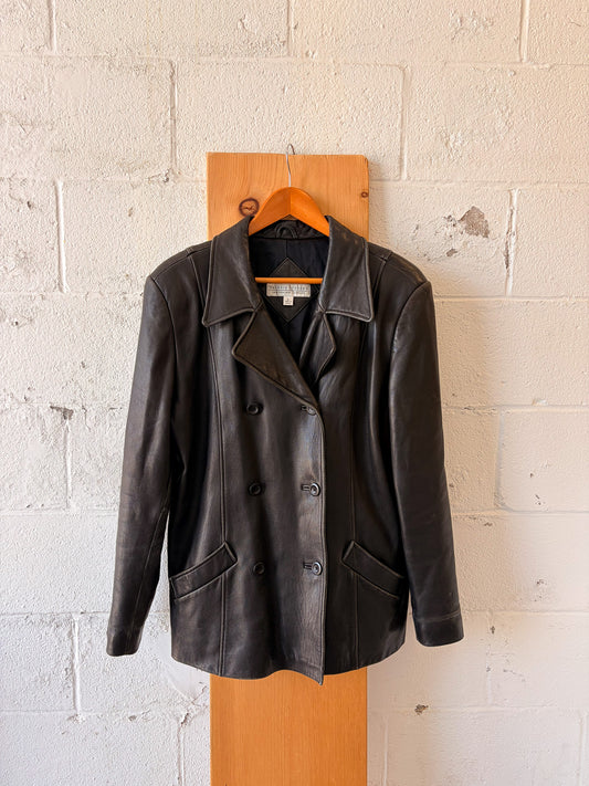 Black Lambskin Trench : L