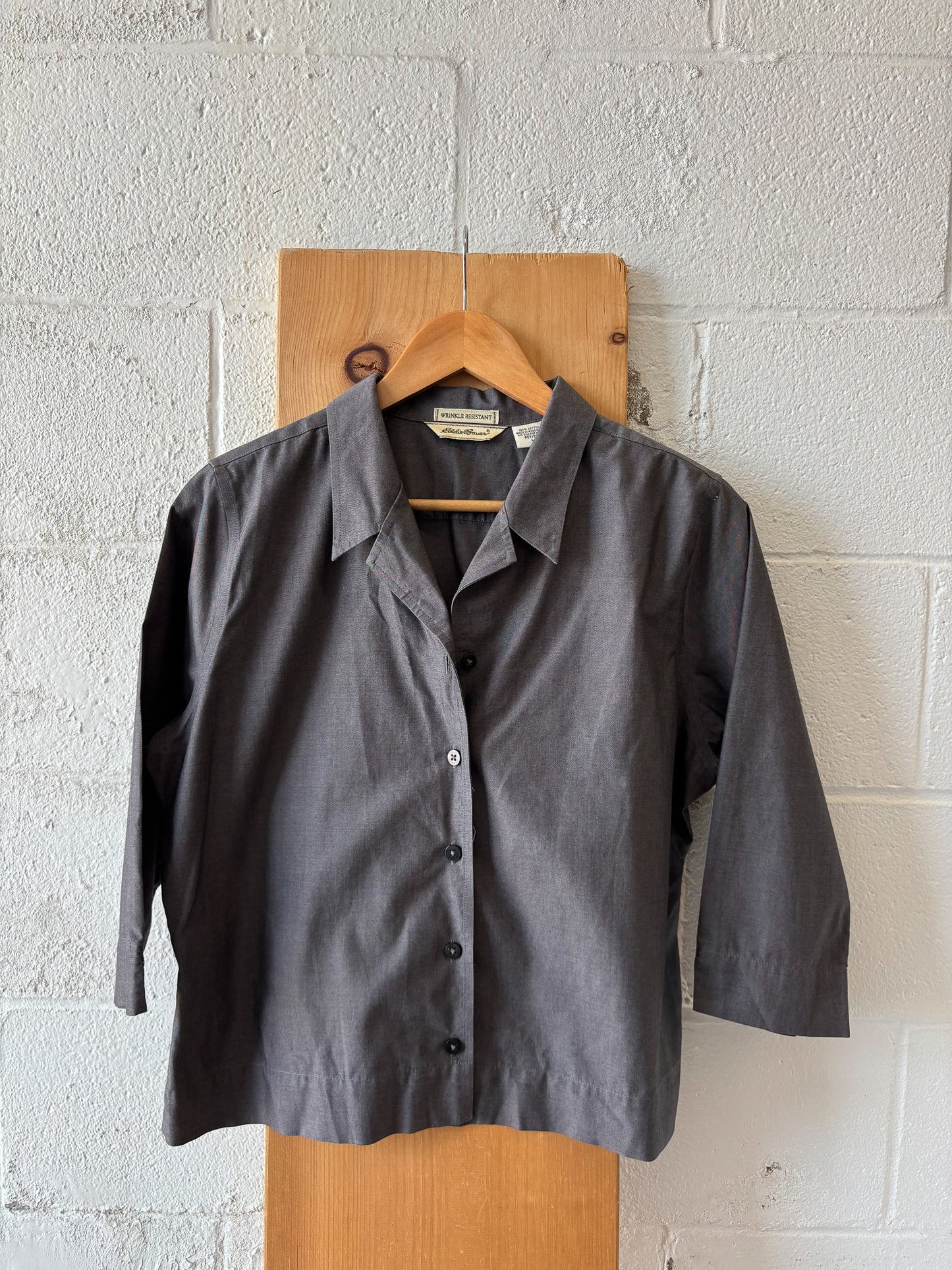 Gray Eddie Button Down : Petite L