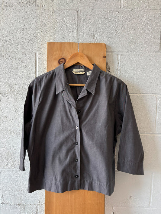 Gray Eddie Button Down : Petite L
