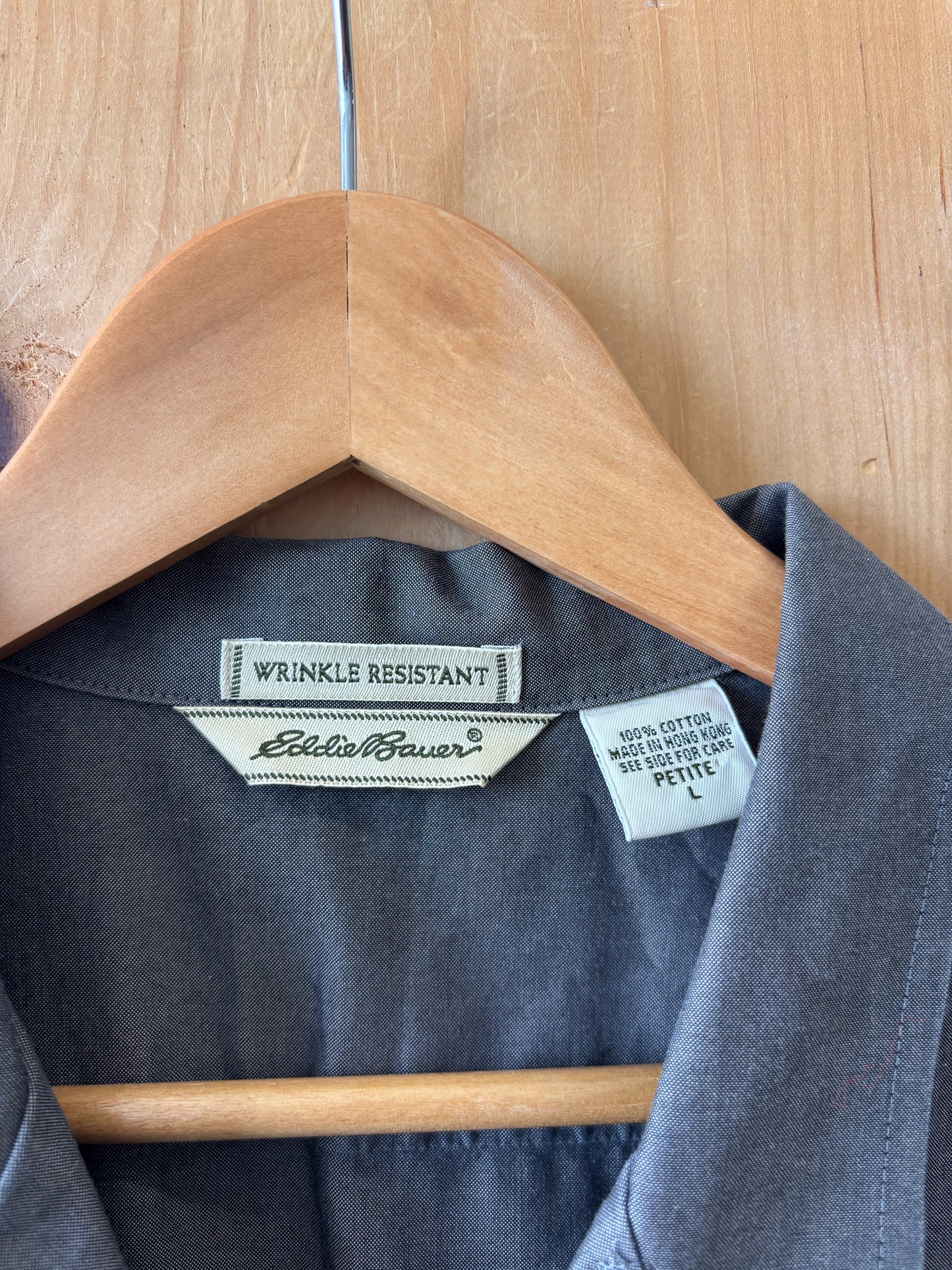 Gray Eddie Button Down : Petite L