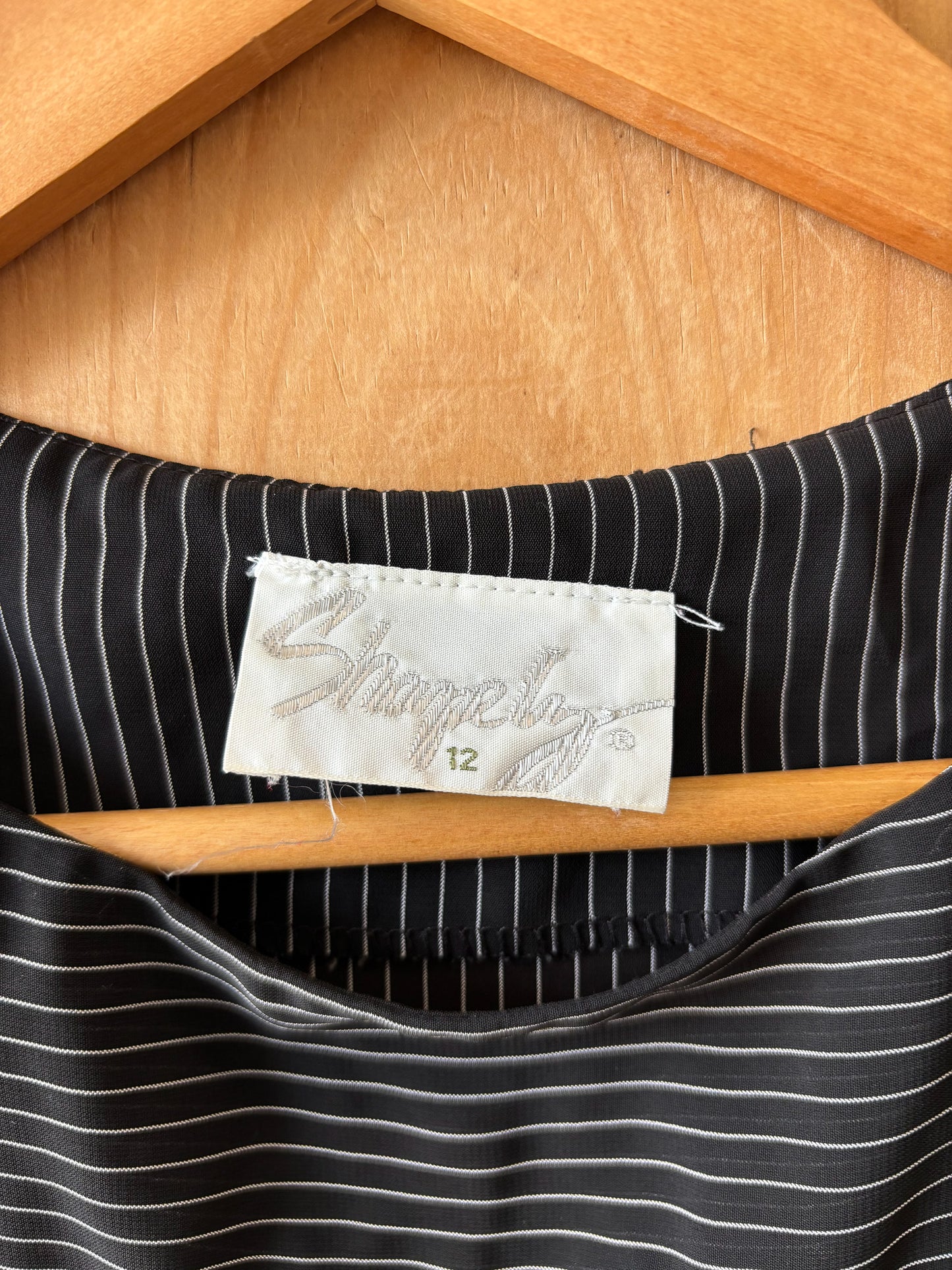 Vtg Striped Semi Sheer Top : S/M