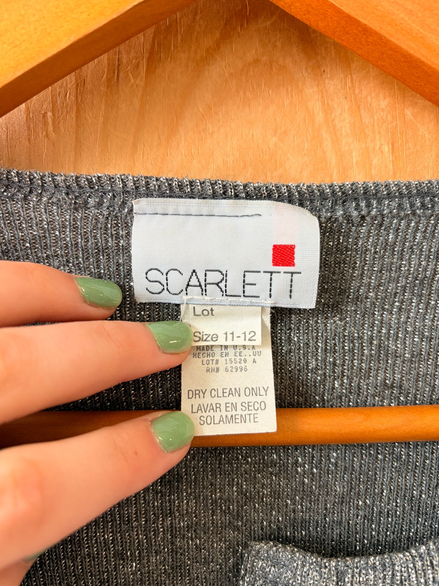 Vtg Silver Sparkly Cardigan : S/M