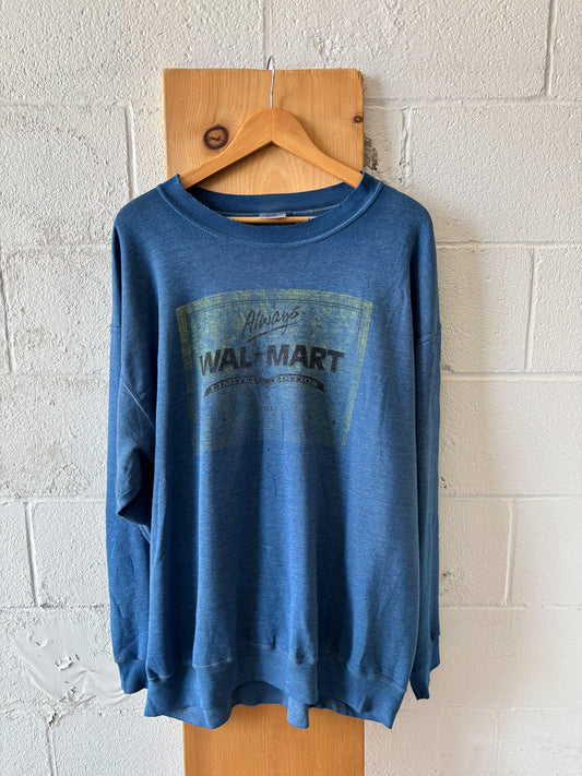 Vtg Thrashed Walmart Crew : XL