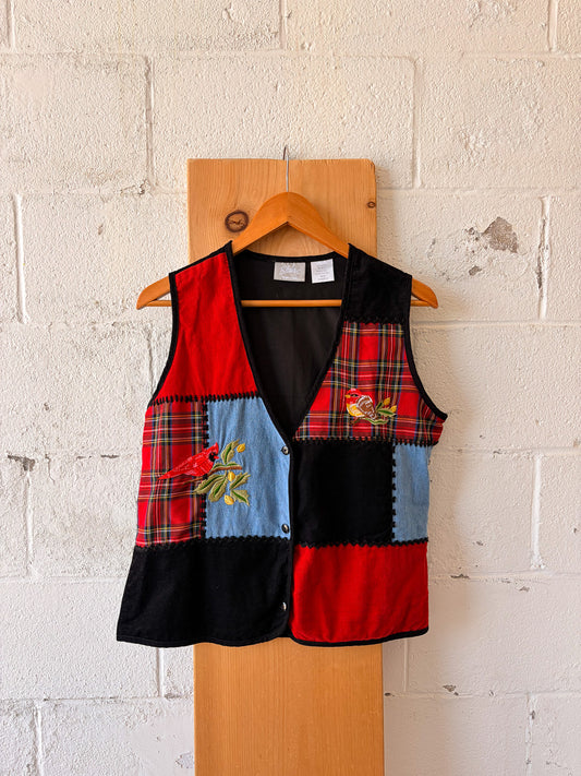 Patchwork Bird Vest : M