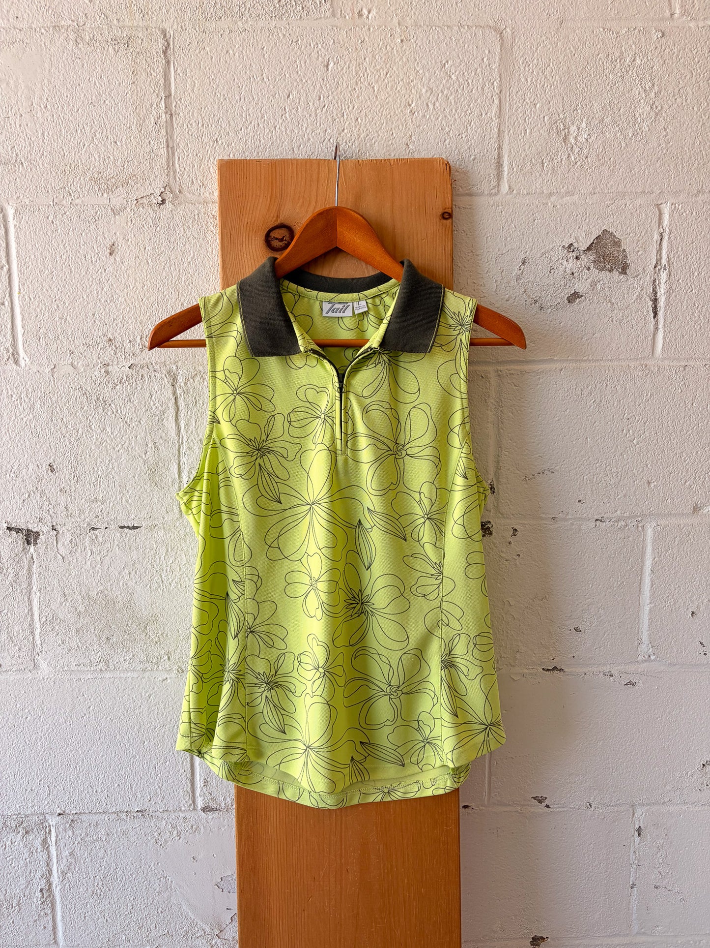 Green Collared Tennis Tank : L