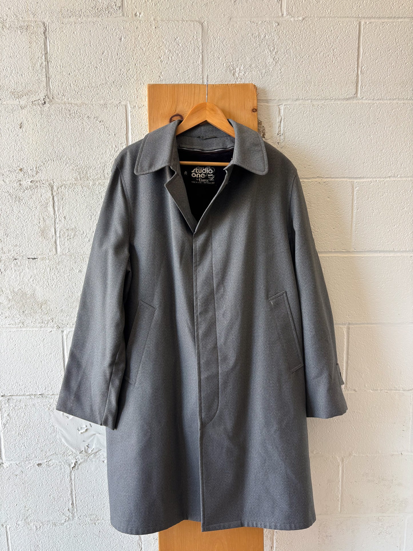 Vtg Gray Long Coat : 42 (Local Pick Up Only)