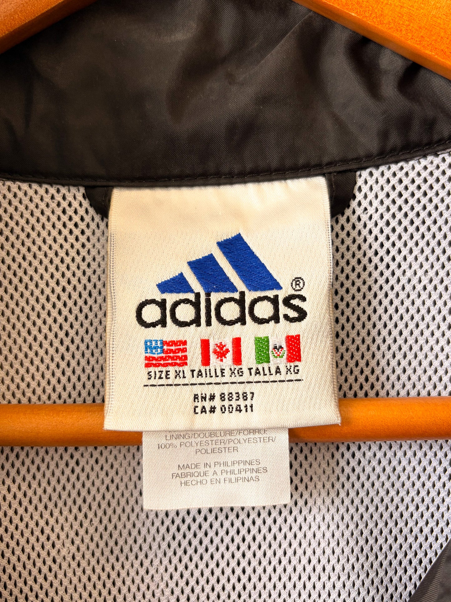 Vtg Adidas Quarter Zip Windbreaker : XL