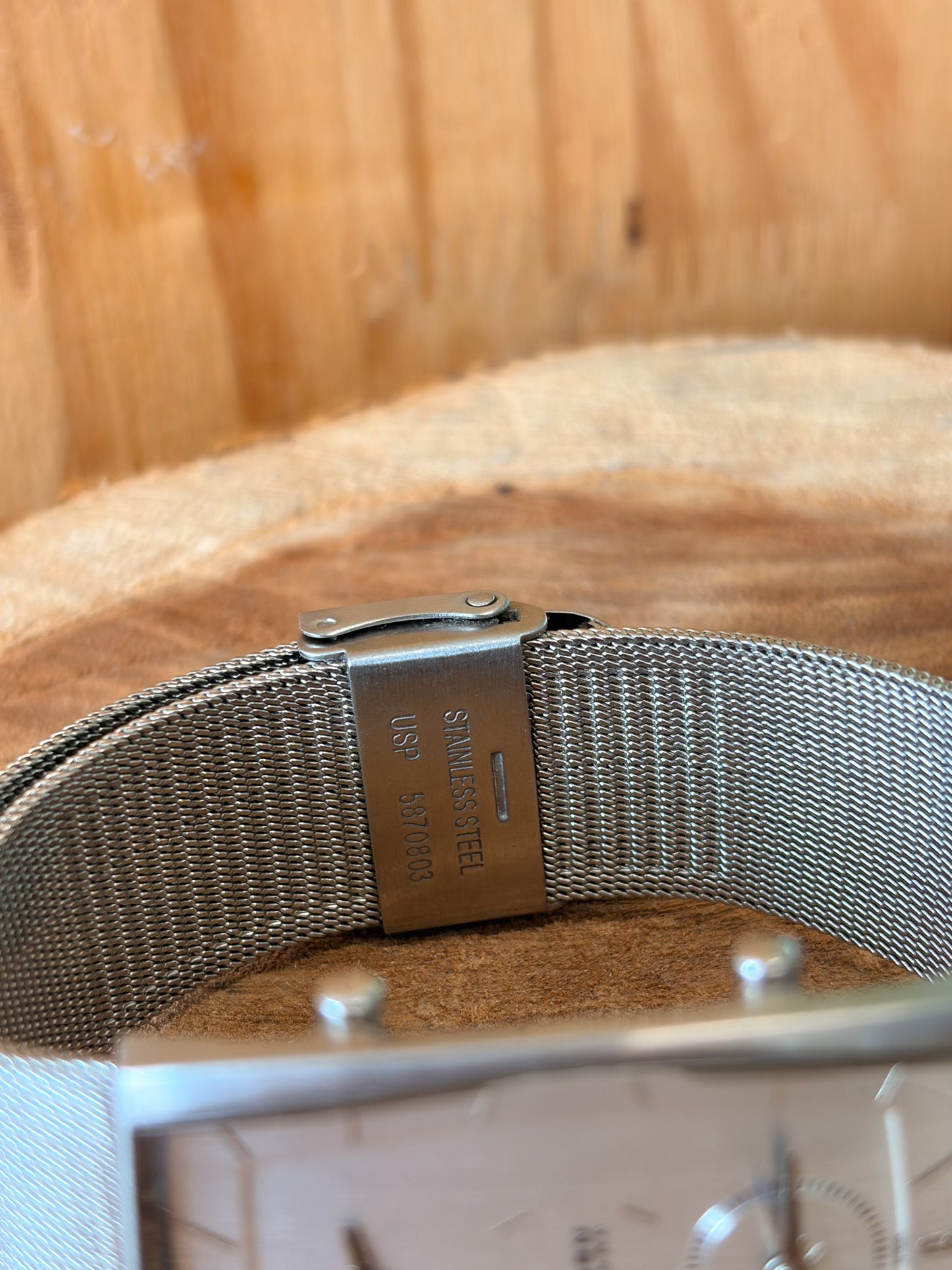 Skagen Dual-Time Stainless Steel Mesh Watch (Untested)