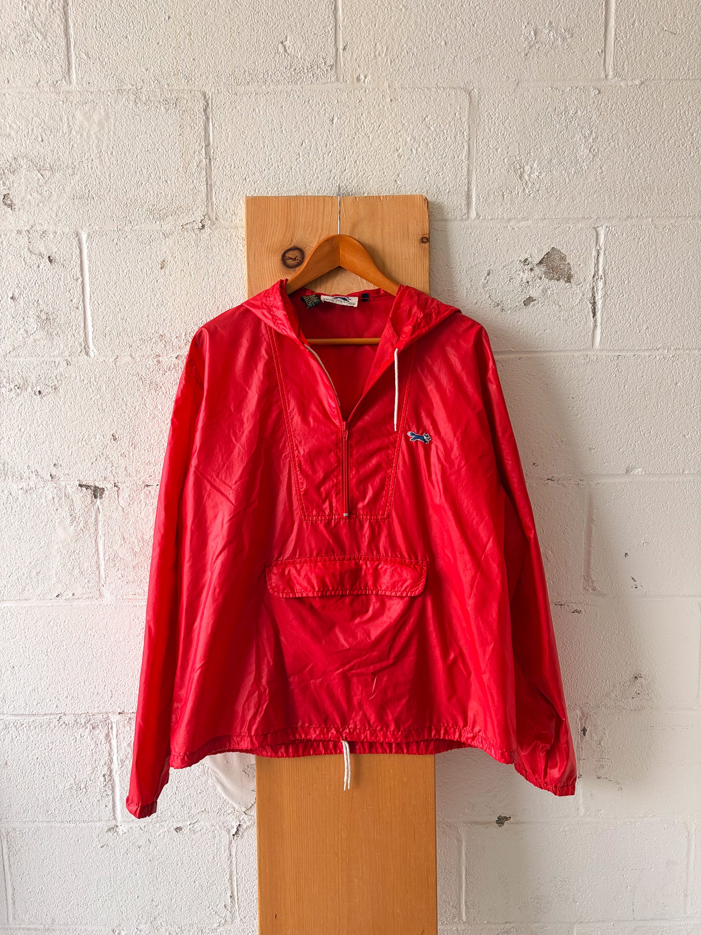 Vtg "The Fox" Red Windbreaker : L