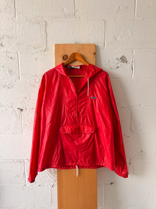 Vtg "The Fox" Red Windbreaker : L