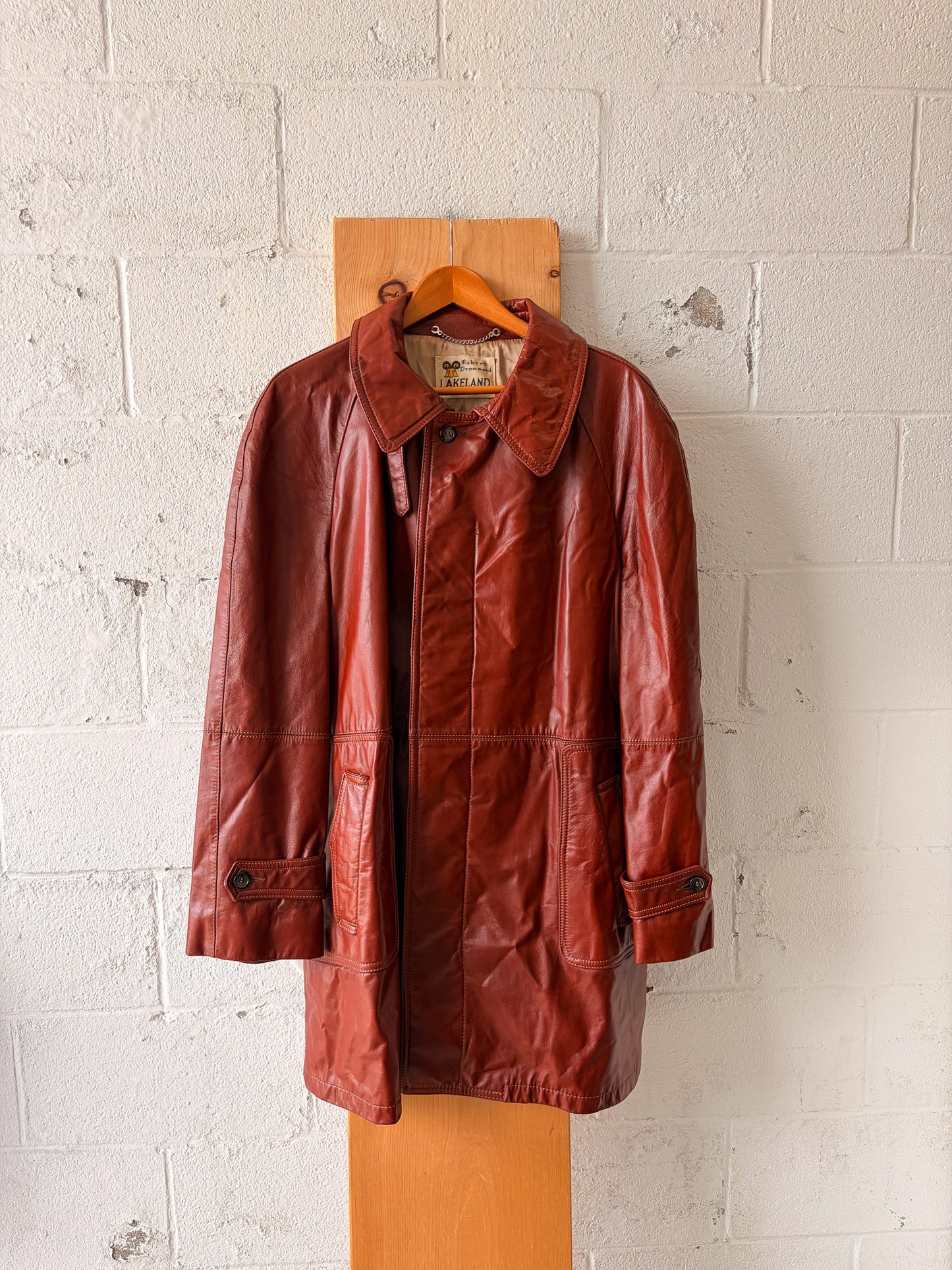 Vtg Lakeland Leather Trench : 50 (Local Pick Up Only)