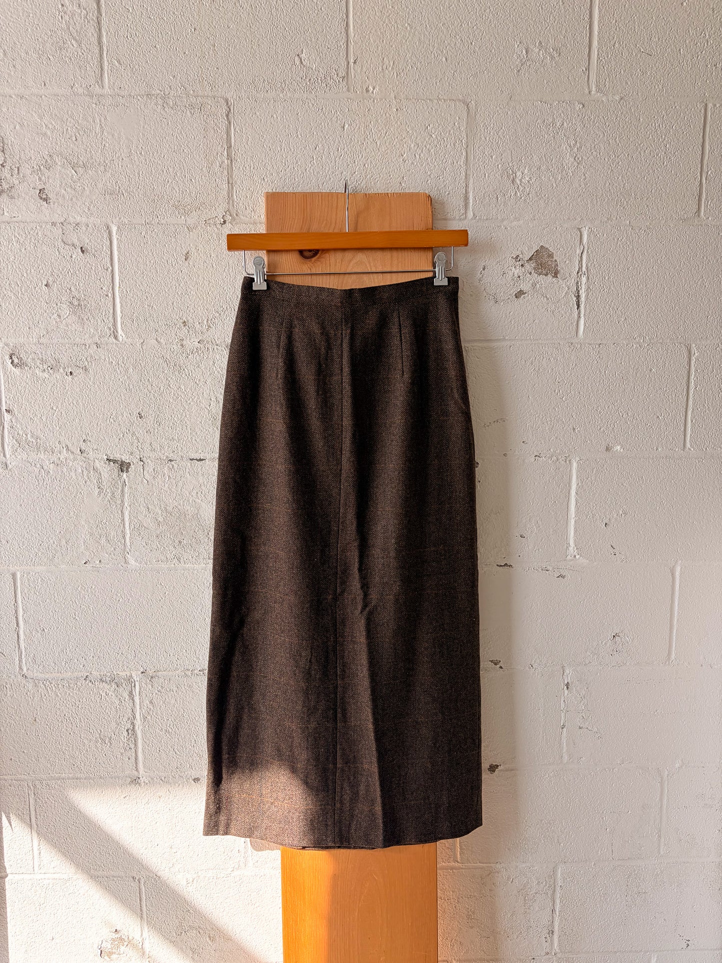 Vtg Brown Wrap Style Skirt : 12