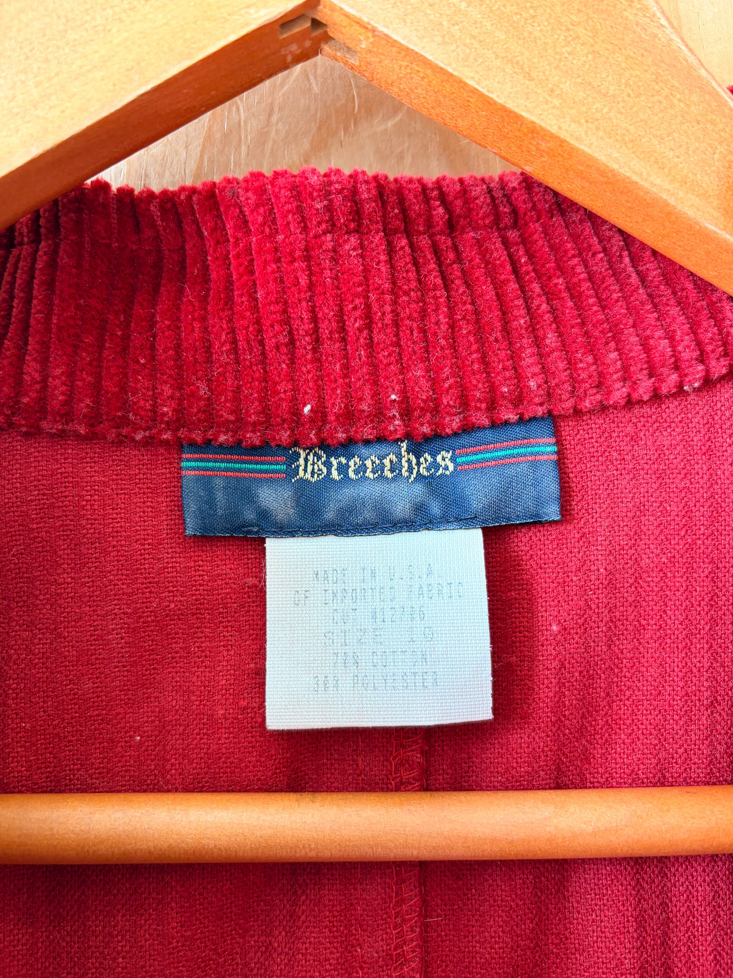 Vtg Red Corduroy Jacket : 10