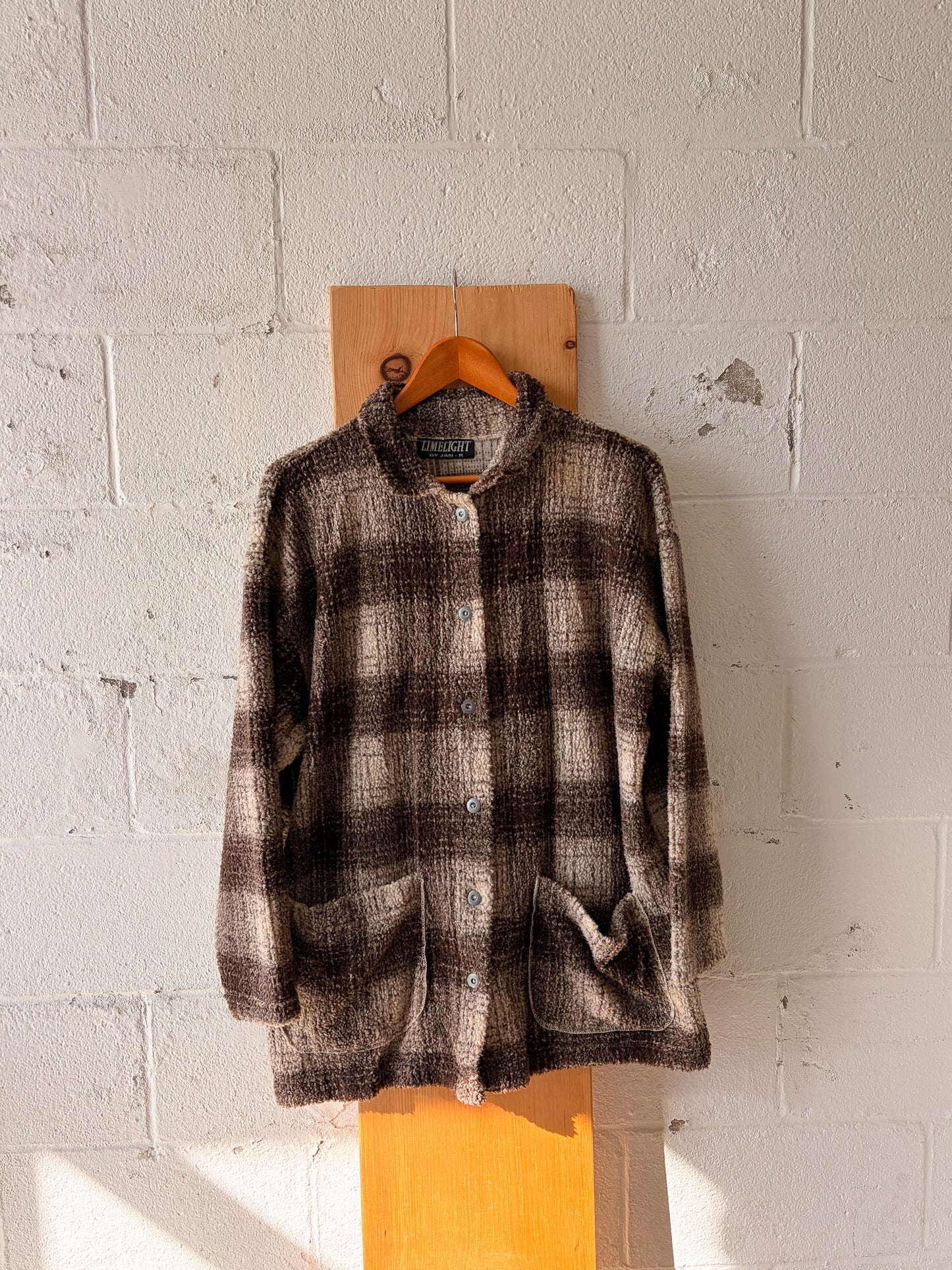 Plaid Fleece Jacket : L