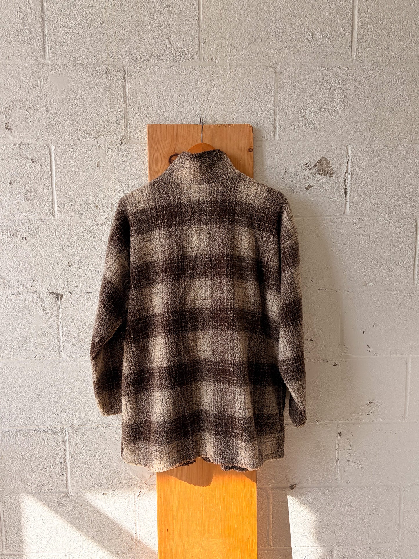 Plaid Fleece Jacket : L