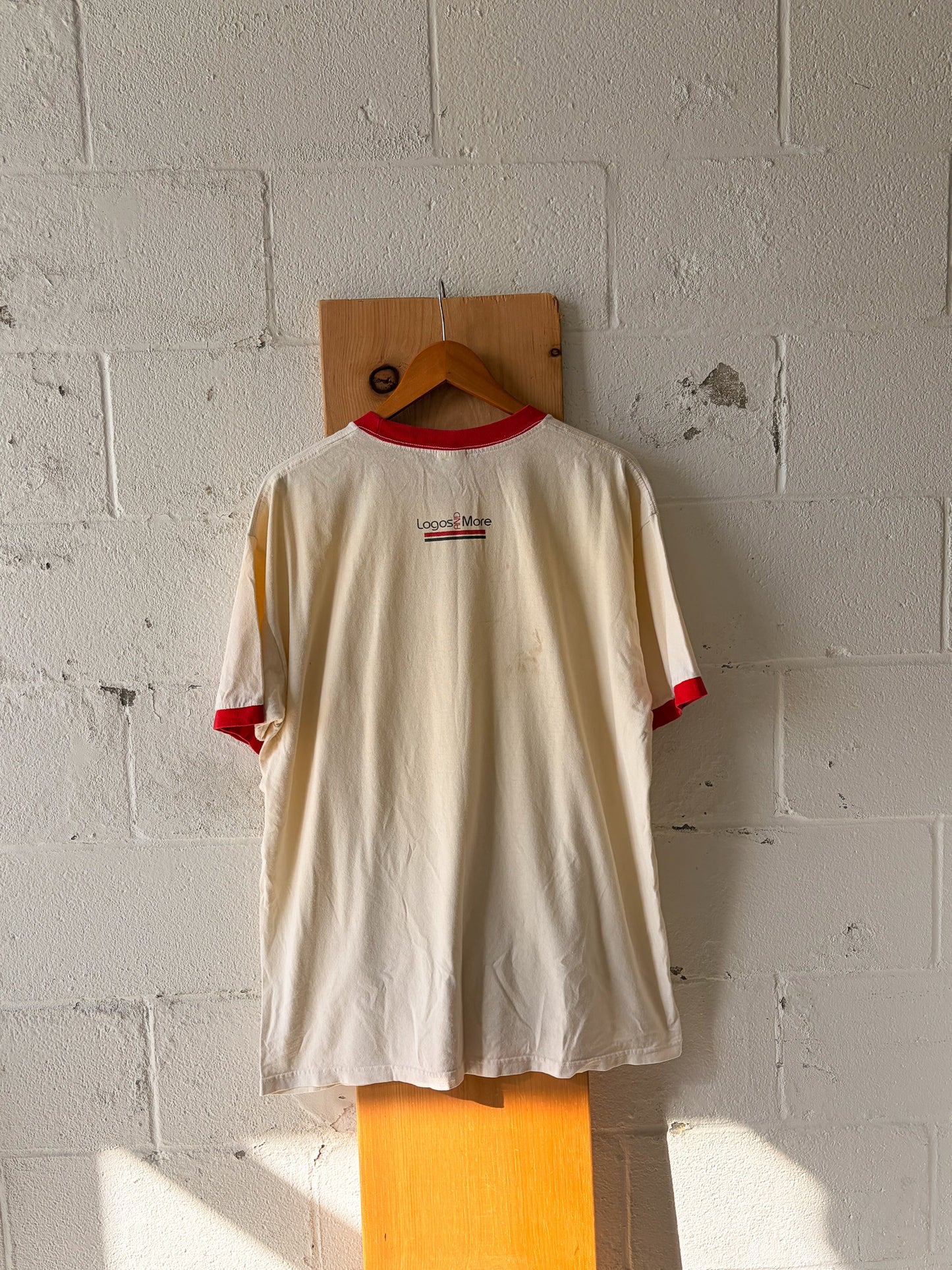 Vtg Distressed Trojan Hoops Tee : XL