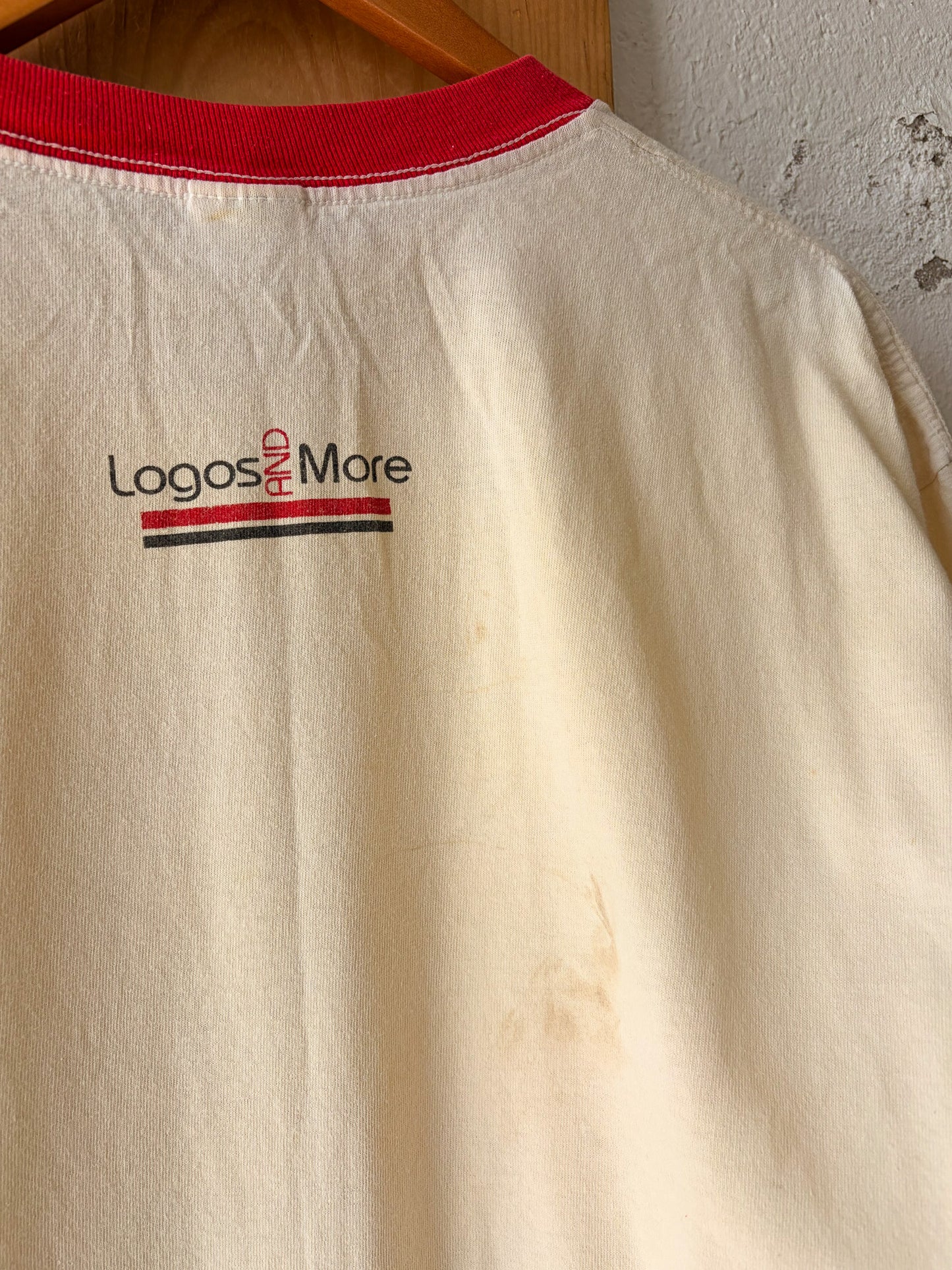 Vtg Distressed Trojan Hoops Tee : XL