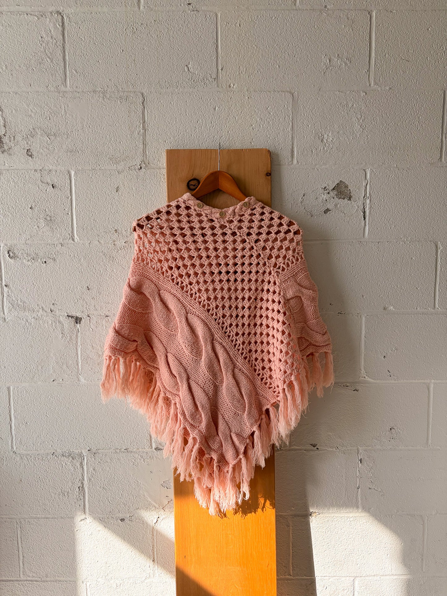 Baby Pink Poncho : Free Size