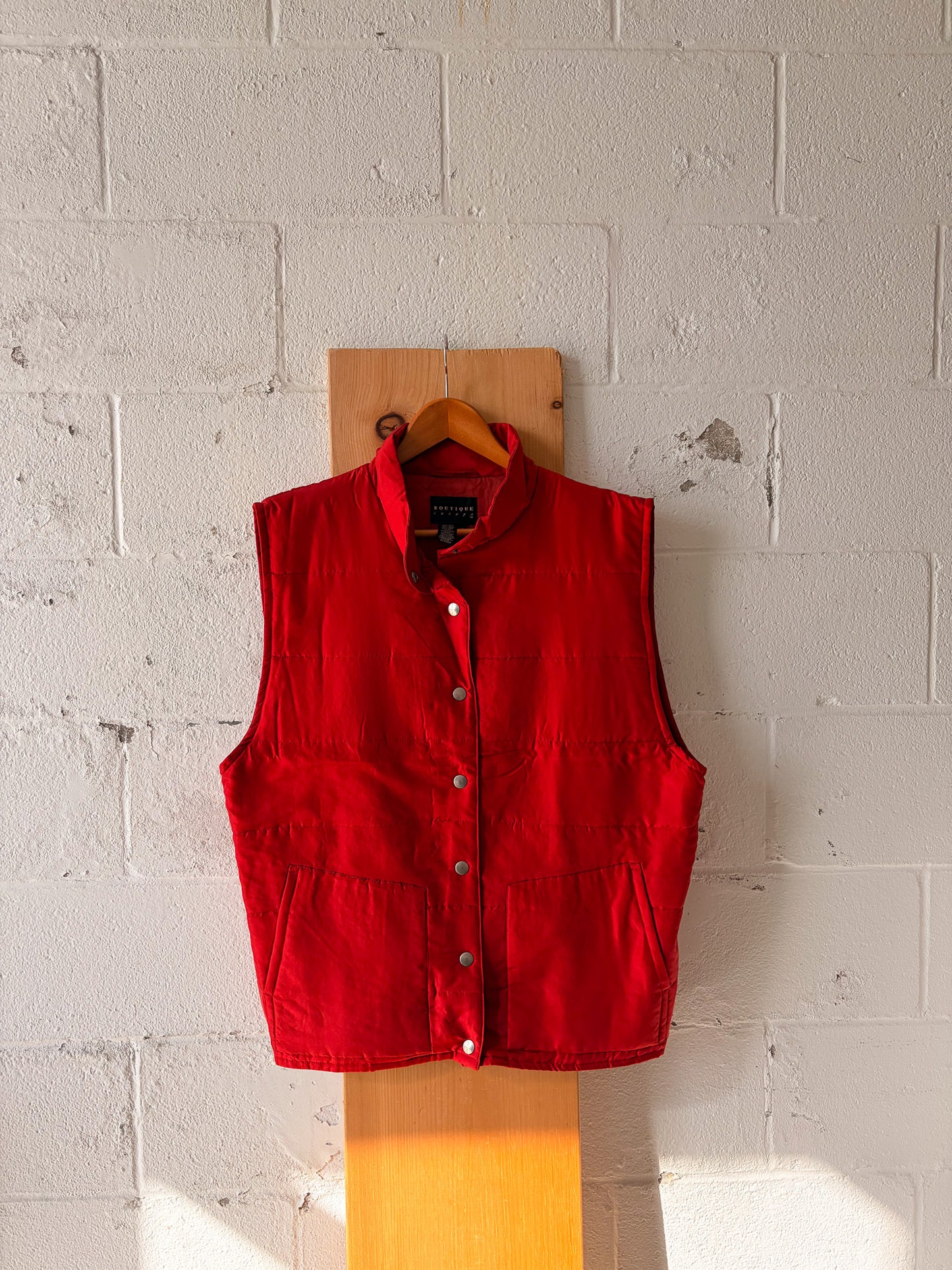 Red Silk Vest : M