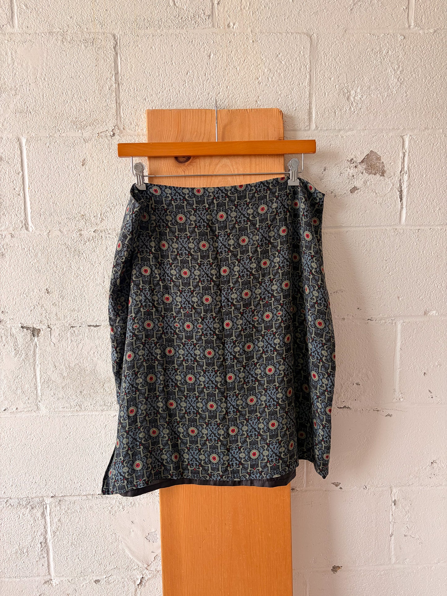 Patterned Silk Skirt : 22W