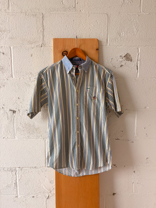 Vtg Striped Tommy Hilfiger Button Up : L