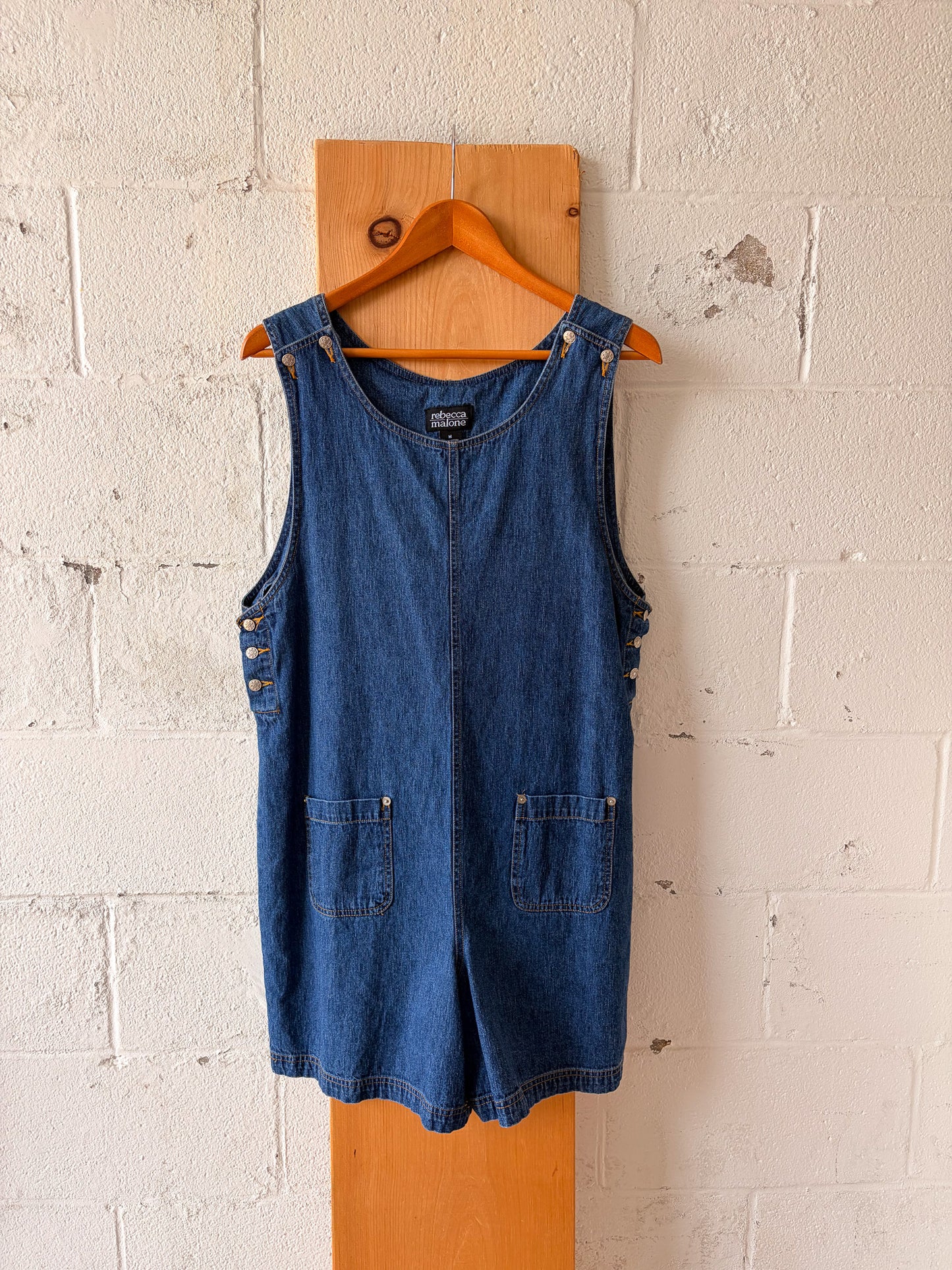 Vtg Denim Romper : M