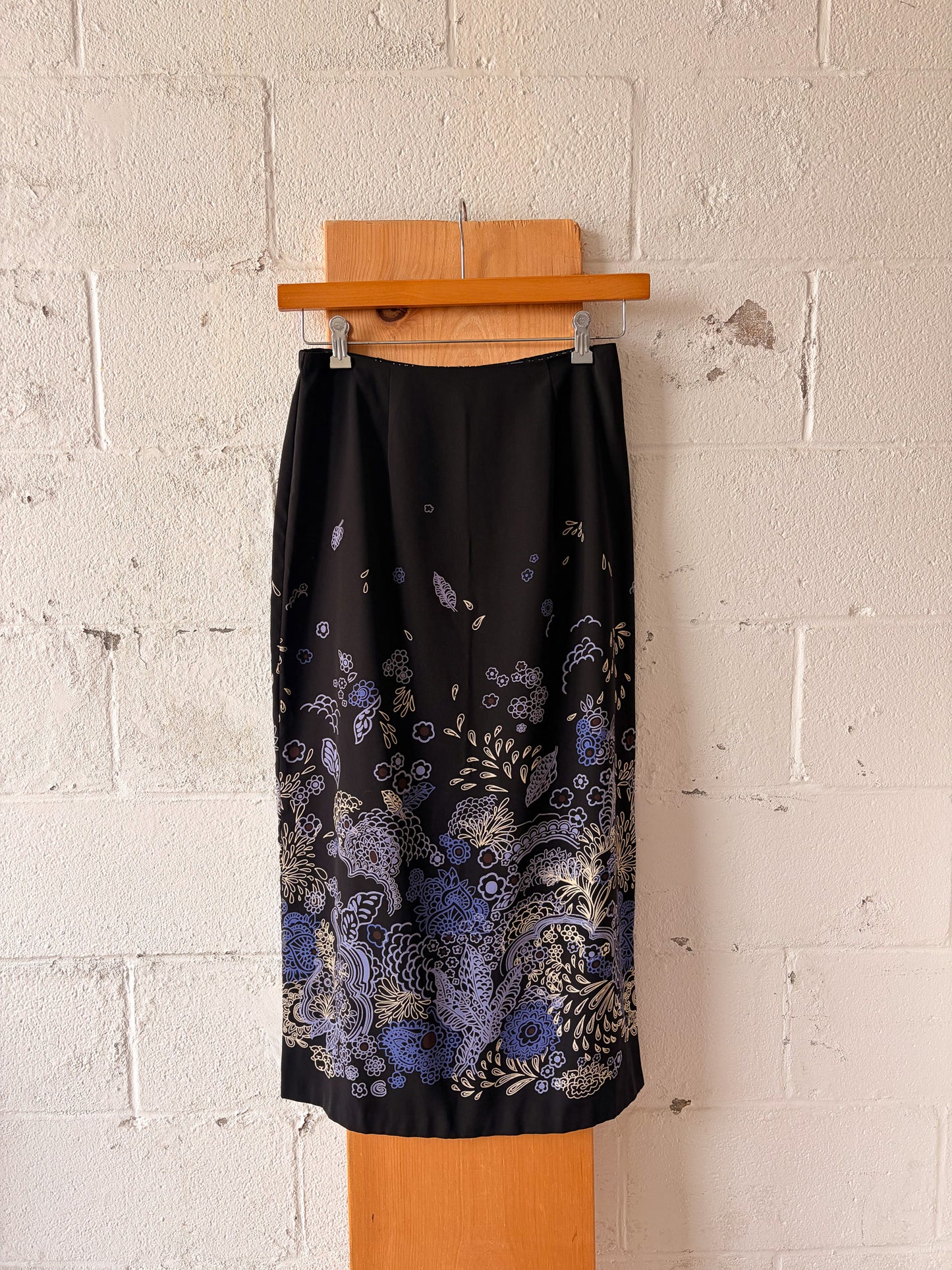Vtg Long Floral Skirt : M