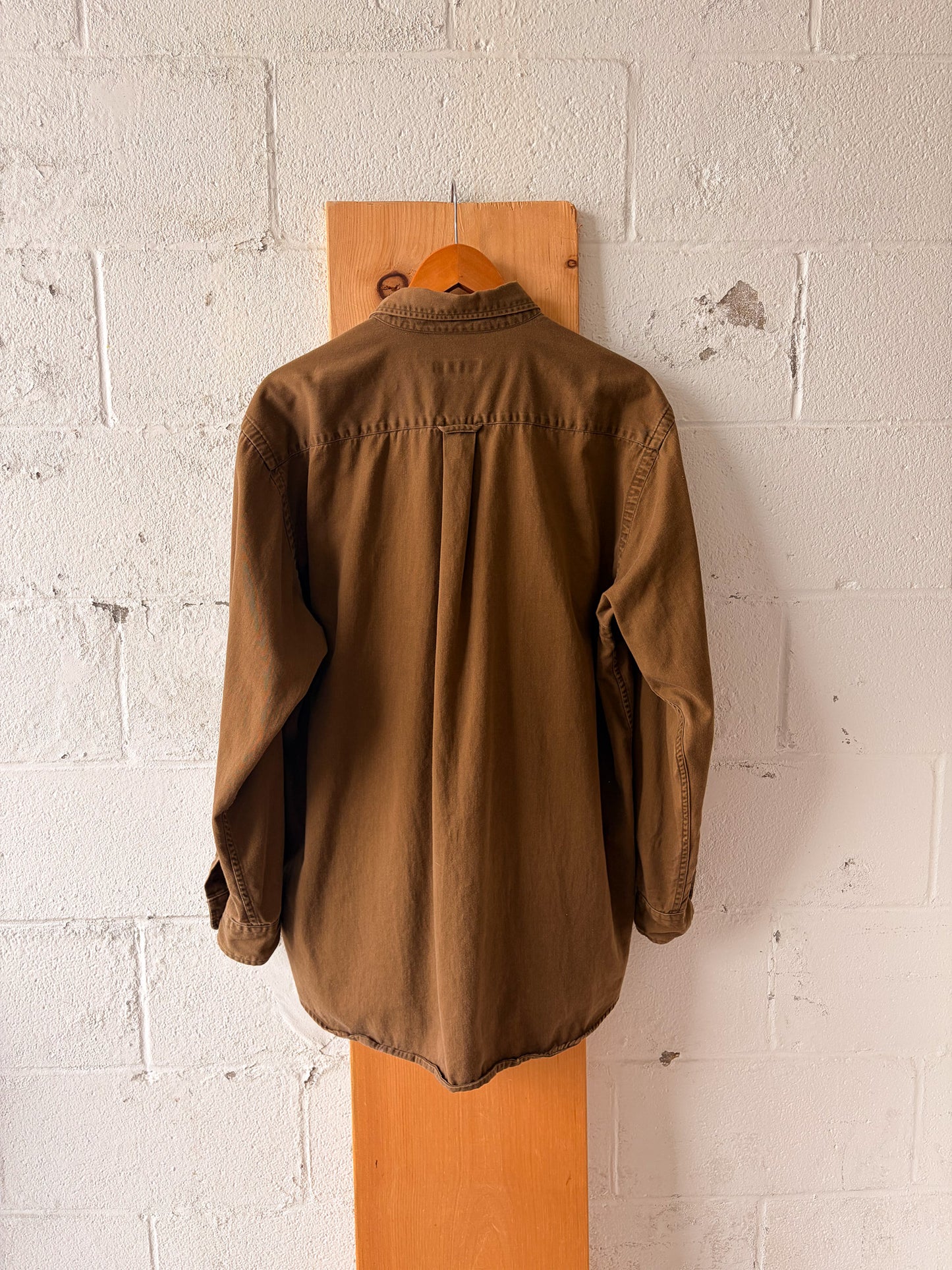 Vtg Brown Nautica Button Up : L